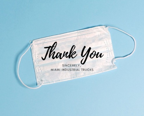 The Miami industries using mask to say thanks