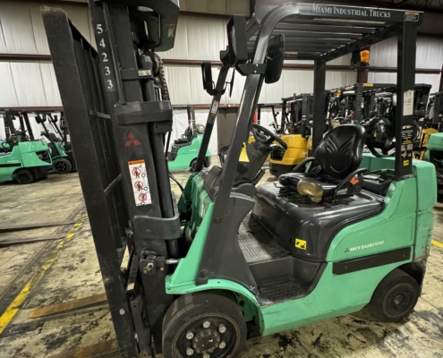 Side view of Mitsubishi forklift,OH